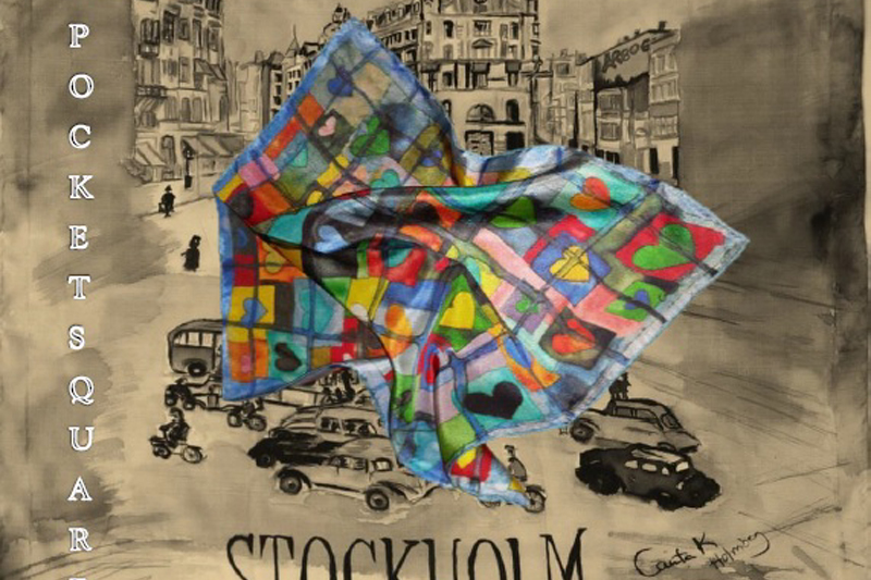 Men with Captivating hearts pocket square